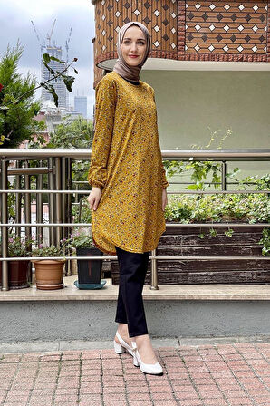 Moda Çizgi Desenli Tunik