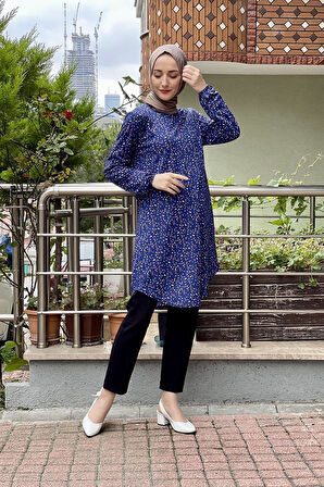 Moda Çizgi Desenli Tunik