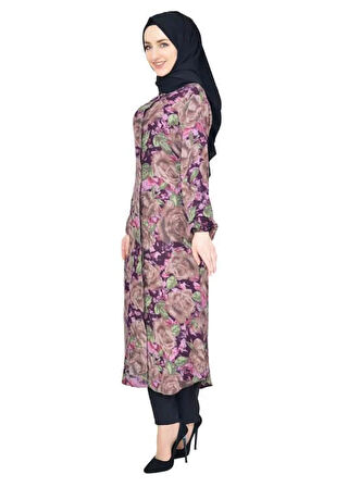 Moda Çizgi Desenli Tunik
