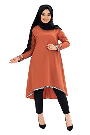 Moda Çizgi Desenli Tunik