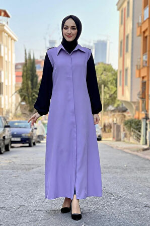 Moda Çizgi Yakalı Yelek