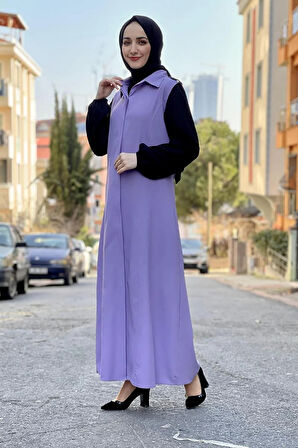 Moda Çizgi Yakalı Yelek