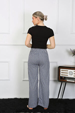 Moda Çizgi Kadın Bol Paça Penye Alt Üst Takım 5504