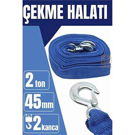 Modacar Çekme Halatı Driver 2 Ton 4 Metre Kemer Model Araç