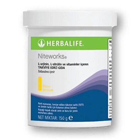 Herbalife Niteworks L-Arjinin ve L-Sitrulin İçeren Gıda Takviyesi 150 gr