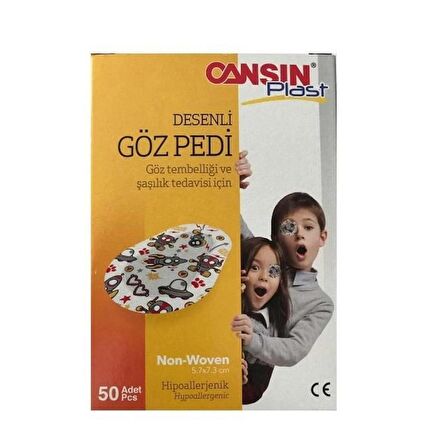 Cansın Plast Göz Pedi Desenli 50'li