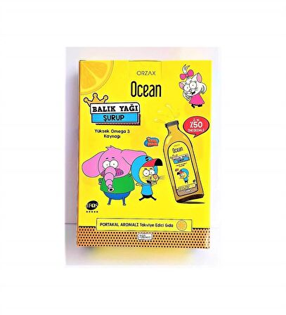 Ocean Portakal Aromalı Balık Yağı Şurubu 150 ml - İkincisi %50 İndirimli