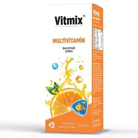 Vitmix Multivitamin Balık Yağı Çinko 100 ml