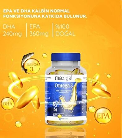 Maxigal Omega 3 200 Kapsül