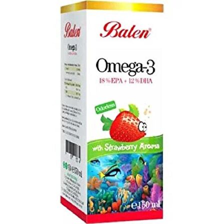 Balen Omega 3 Çilek Aromalı Balık Yağı 150 ml