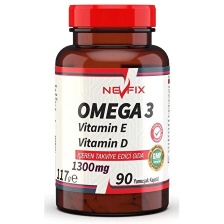 Nevfix Omega 3 Balık Yağı 1300 mg 90 Yumuşak Kapsül