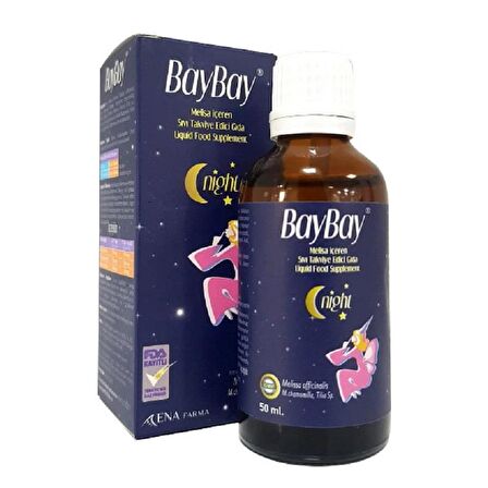 Baybay Night Melisa İçeren Bitkisel Damla 50 ml