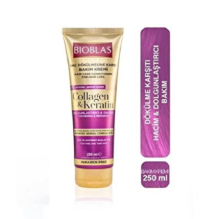 Bioblas Collagen Keratin Saç Dökülmesine Karşı Bakım Kremi 250 ml