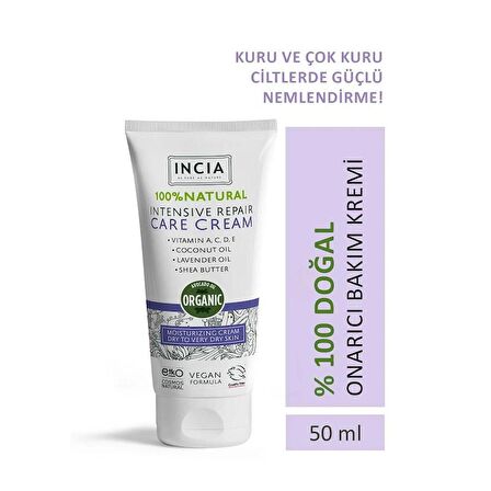 Incia %100 Doğal Onarıcı Bakım Kremi 50 ml