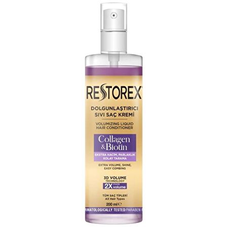 Restorex Dolgunlaştırıcı Kolajen & Biotin Sıvı Saç Kremi 200 ml