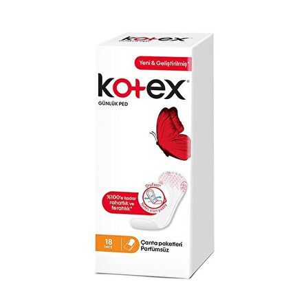 Kotex Günlük Ped Parfümsüz 18'li