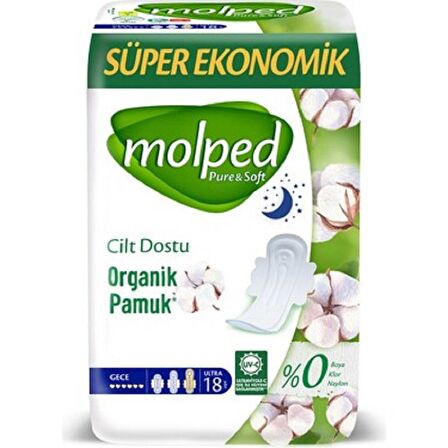 Molped Pure & Soft Super Eko Gece 18'li