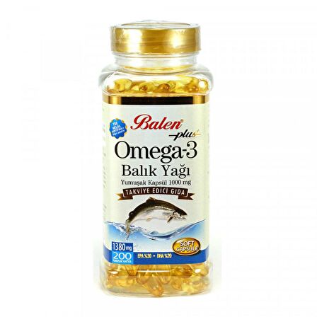 Balen Omega 3 Balık Yağı 1380 mg 200 Kapsül