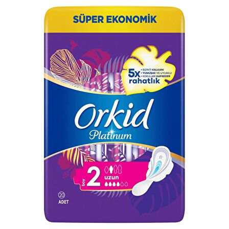 Orkid Platinum Hijyenik Ped Uzun 20'li