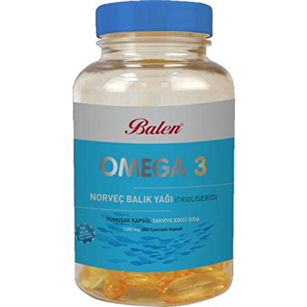 Balen Omega 3 Norveç Balık Yağı Trigliserid 200 Yumuşak Kapsül