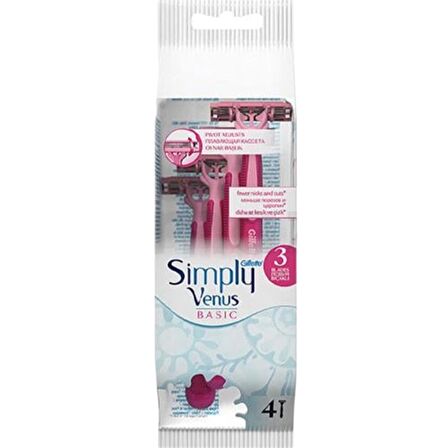 Gillette Venus Simply 3 Bıçak Basic 4'lü