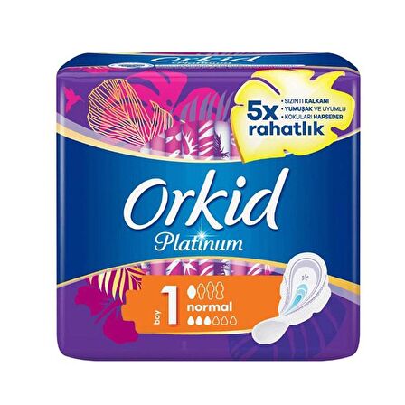 Orkid Platinum Ultra Normal Hijyenik Ped 1 Boy 10'lu