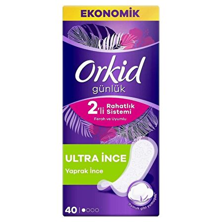 Orkid Yaprak Günlük Hijyenik Ped Normal Ekonomik Paket 40'lı