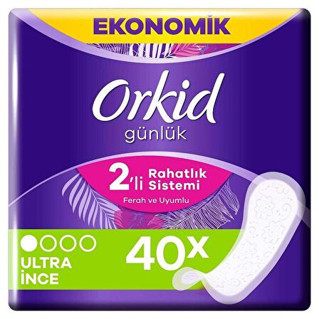 Orkid Yaprak Günlük Hijyenik Ped Normal Ekonomik Paket 40'lı