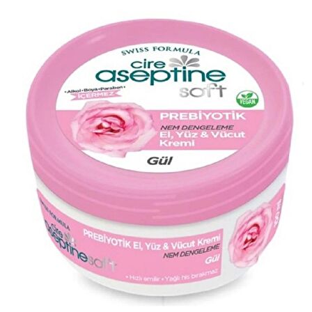 Cire Aseptine Soft Prebiyotik Gül El Yüz ve Vücut Kremi 100 ml