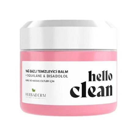 Herbaderm Hello Clean Kuru ve Hassas Ciltler İçin Yağ Bazlı Temizleyici Balm 100 ml