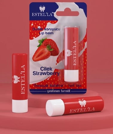 Estel'la Yetişkin Dudak Koruyucu Lip Balm Çilek