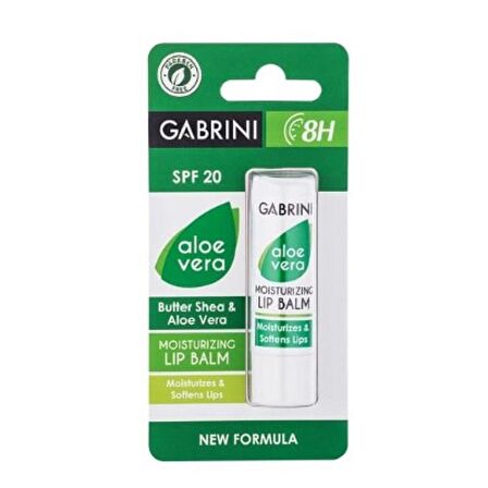 Gabrini Lipcare Aloe Vera SPF20 5 gr - 12'li Stand