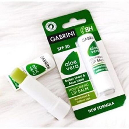 Gabrini Lipcare Aloe Vera SPF20 5 gr - 12'li Stand