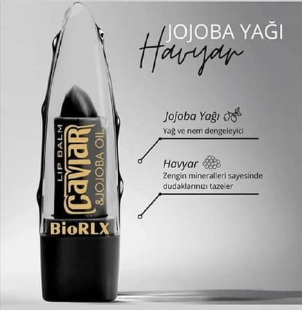 BioRLX Lip Balm Caviar Jojoba Oil