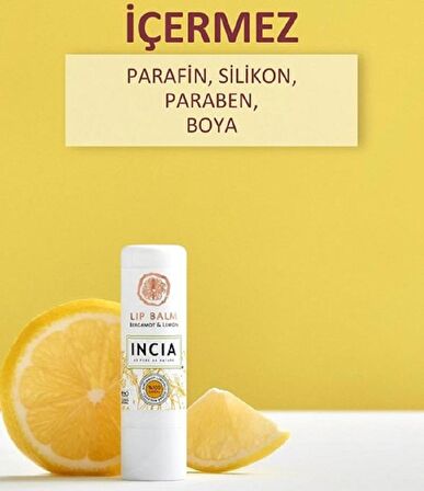 Incia Bergamot & Limonlu Dudak Besleyici Lip Balm 6 gr