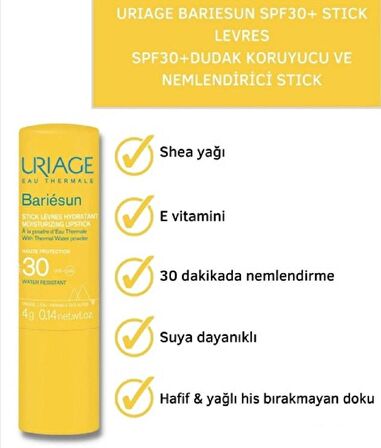 Uriage Bariesun Nemlendirici Lipstick SPF30 4 gr