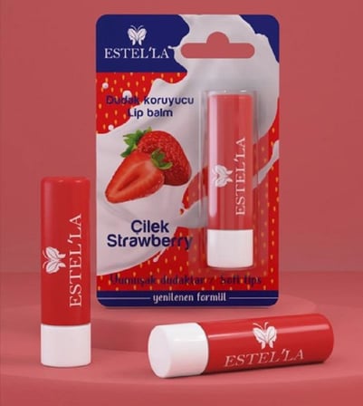 Estel'la Yetişkin Dudak Koruyucu Lip Balm Çilek