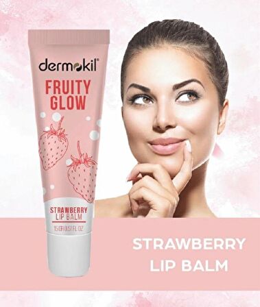 Dermokil Fruity Glow Çilek Lip Balm 15 ml