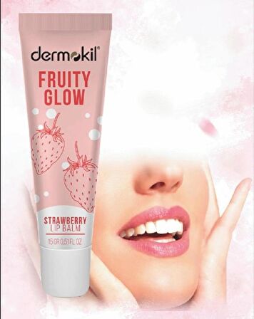 Dermokil Fruity Glow Çilek Lip Balm 15 ml