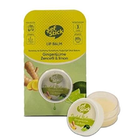 Şef Stick Lip Kavanoz Zencefil Limon 10 ml