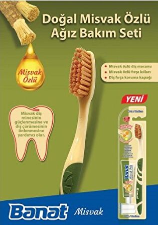 Banat Misvak Özlü Diş Macunu 15 ml + Diş Fırçası