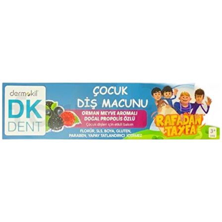 Dermokil Dk Dent Rafadan Tayfa Orman Meyve Aromalı Vegan Çocuk Diş Macunu 50 ml