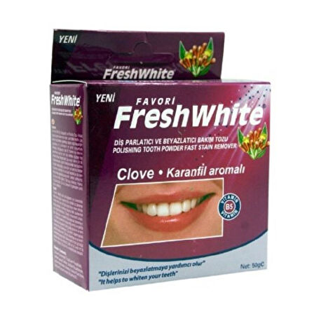 Fresh White Diş Tozu Karanfil Aromalı 50 gr