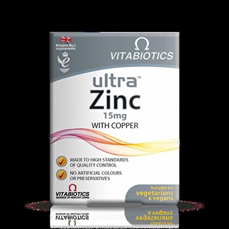 Vitabiotics Ultra Zinc With Copper 15 mg 60 Tablet