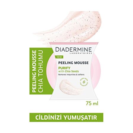 Diadermine Köpük Peelingi Chia Aromalı Arındırıcı Mousse 75 ml