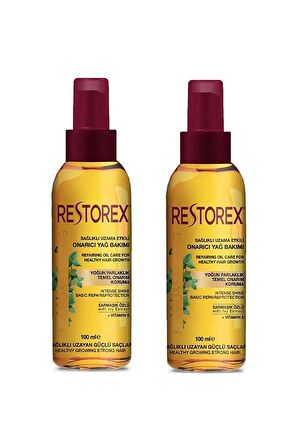 Restorex Sağlıklı Uzama Etkili Onarıcı Saç Bakım Yağı 100 ml - 2 Adet