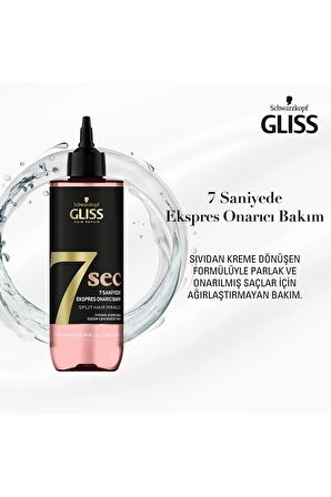 Gliss 7 Saniyede Expres Onarıcı Bakım Kürü Kırık Uçlu Saçlar 200 ml