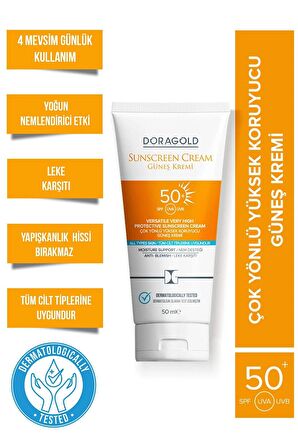 Doragold Güneş Koruyucu Krem SPF50 50 ml