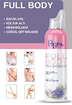 Agiss Full Body Tüy Dökücü Köpük Sprey 155 ml