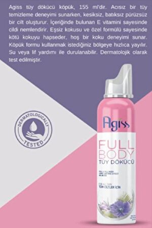 Agiss Full Body Tüy Dökücü Köpük Sprey 155 ml